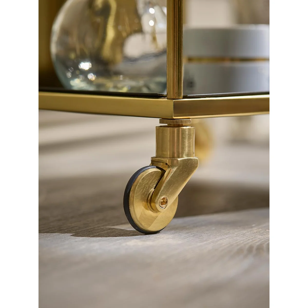 Gold Vanity Organiser With Mirror – image 3