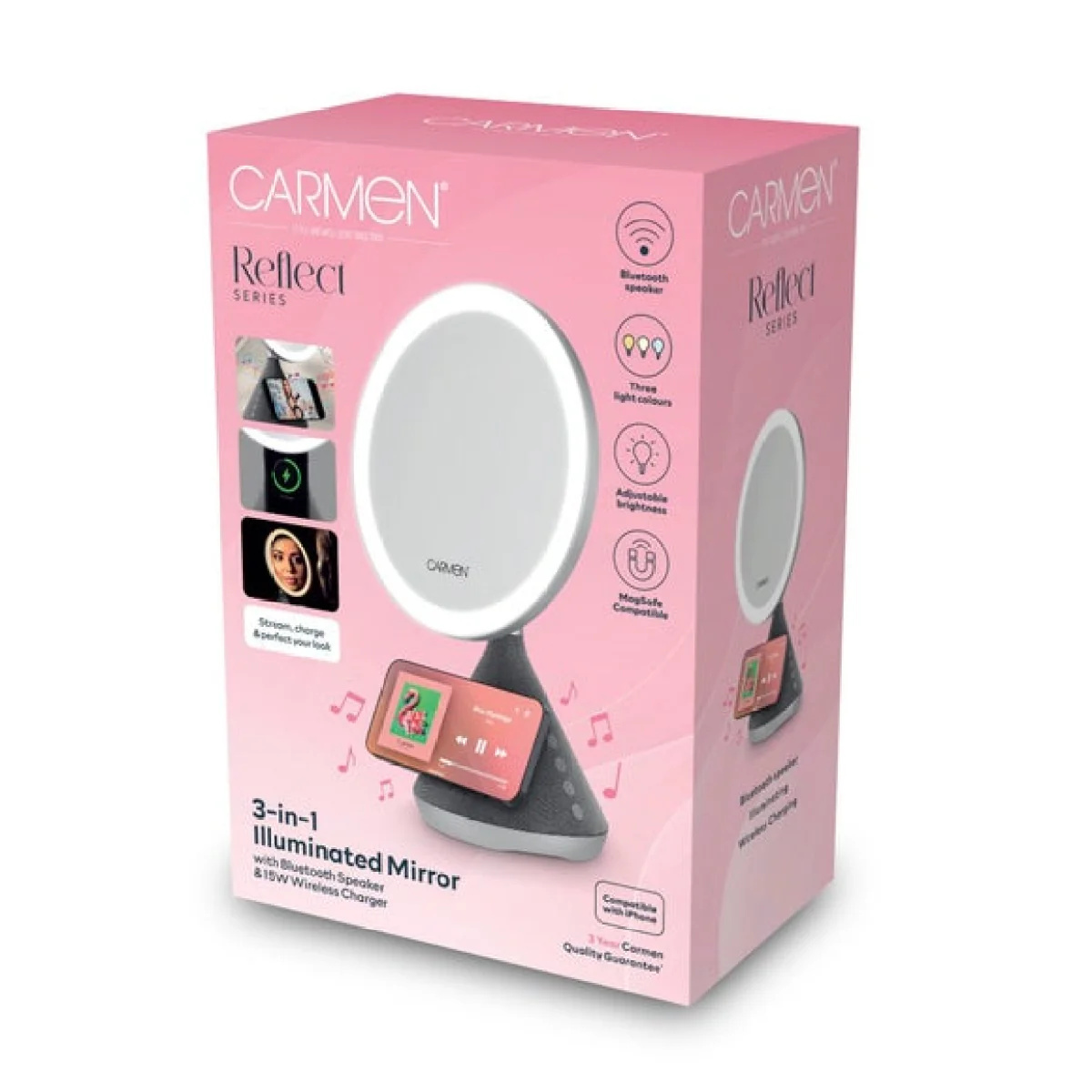 Carmen 3 in 1 Mirror Speaker Charger – image 9