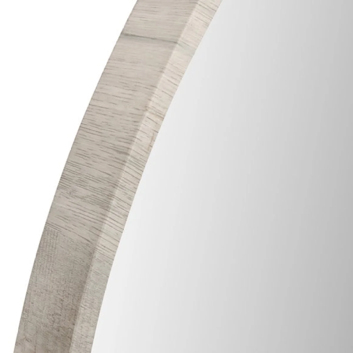 Wood Round Mirror Grey – image 1