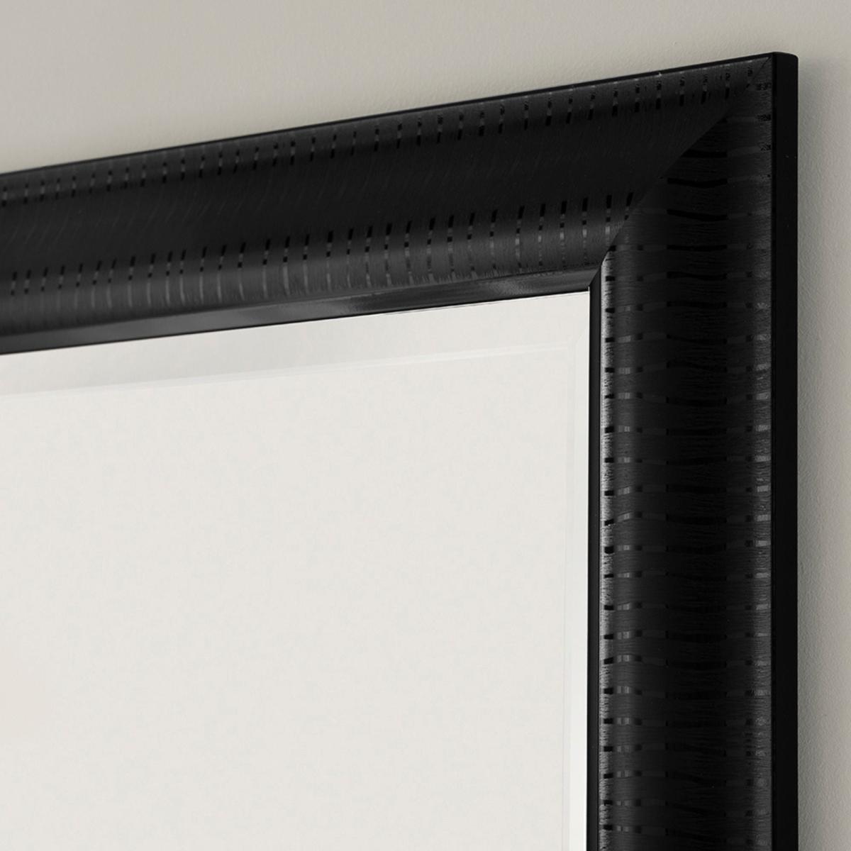 Yearn Textured Rectangle Wall Mirror Black – image 2