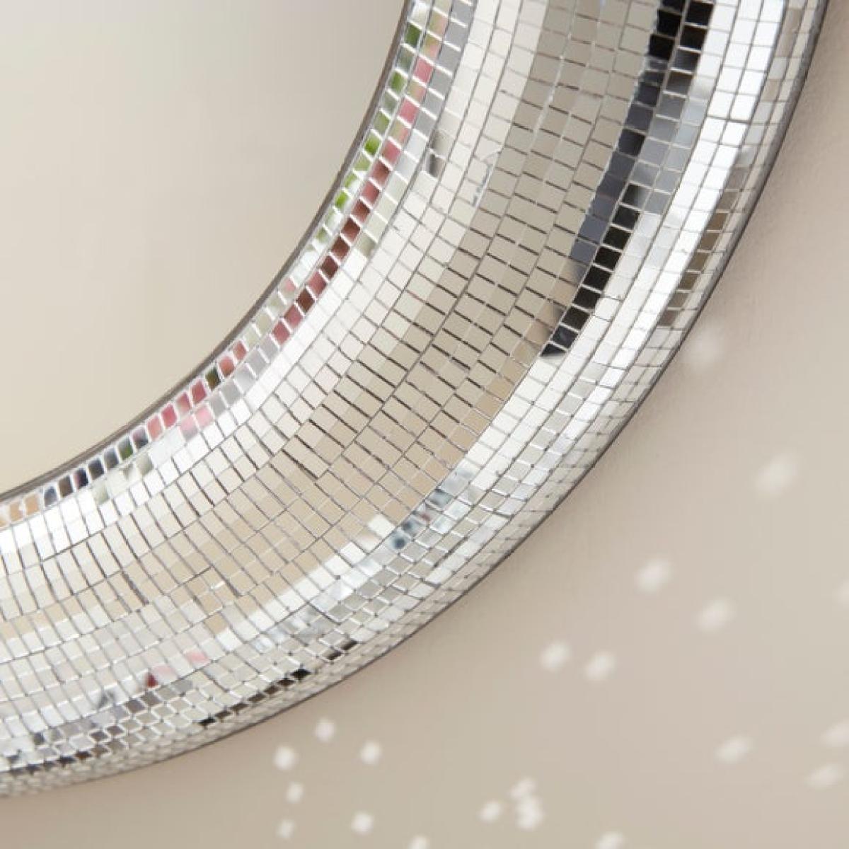 Disco Ball Domed Frame Round Wall Mirror – image 2