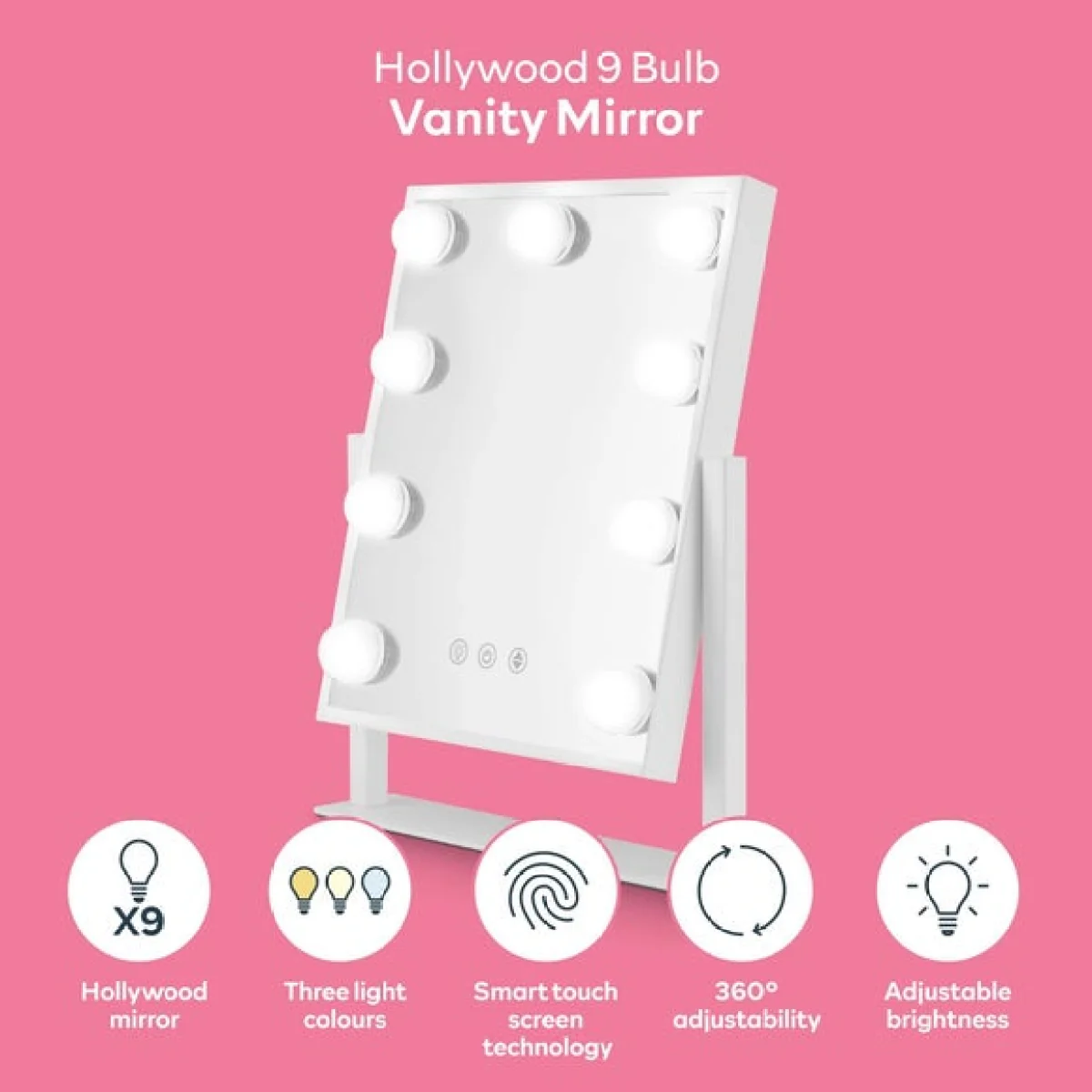 Camen Hollywood 9 Bulb Mirror – image 3