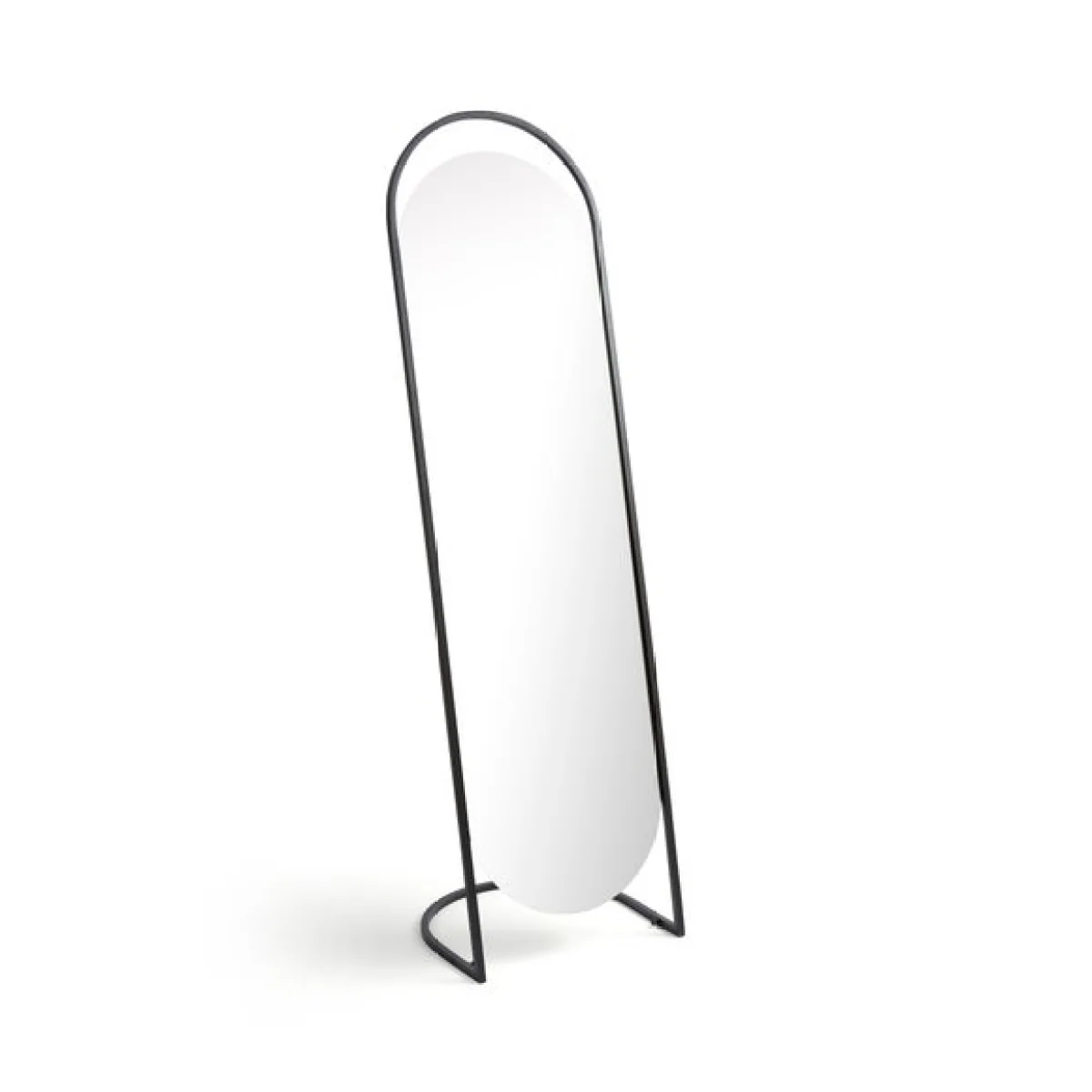 Modern Arch Free Standing Mirror, Black Black – image 3