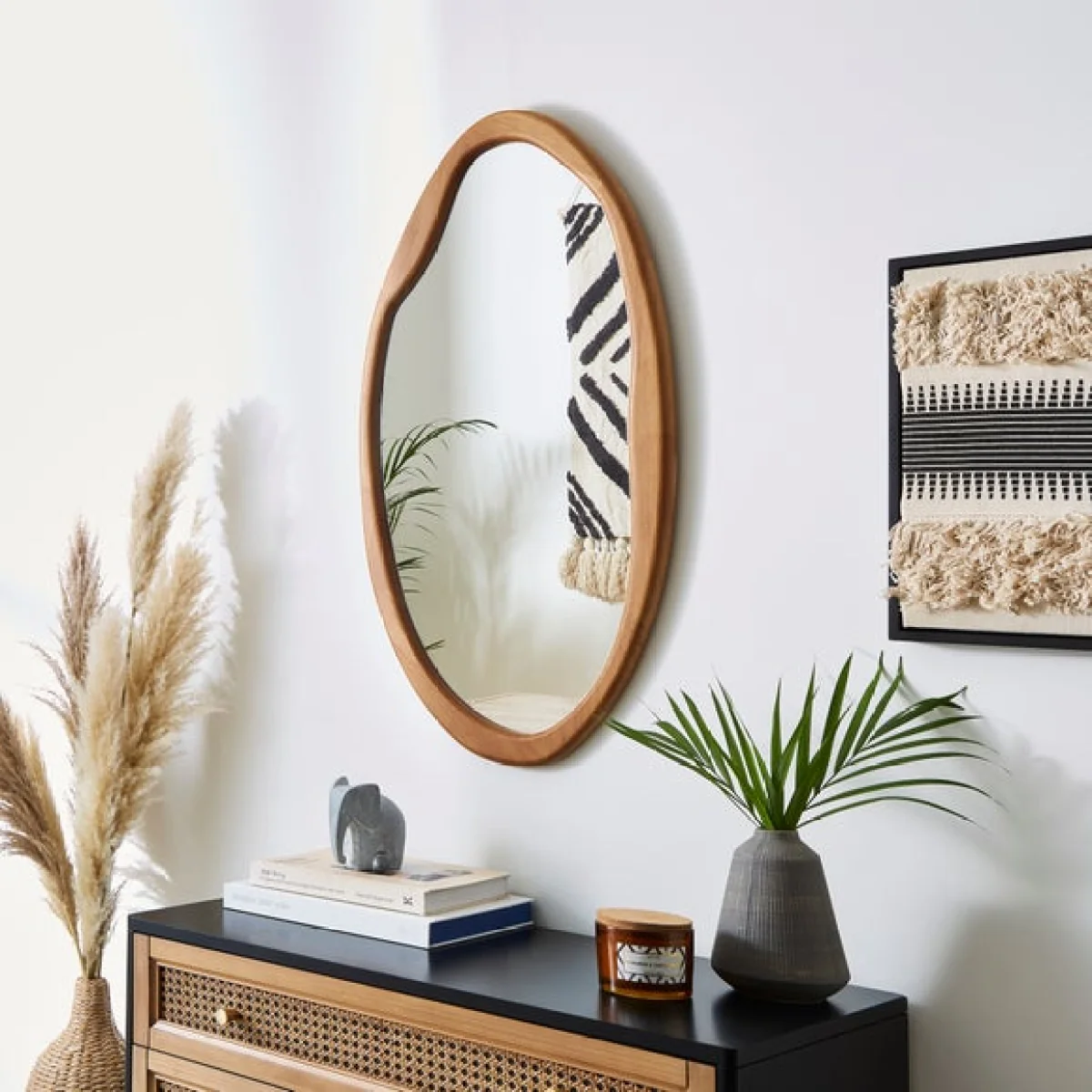 Pebble Mirror 45cm x 90cm Brown – image 1
