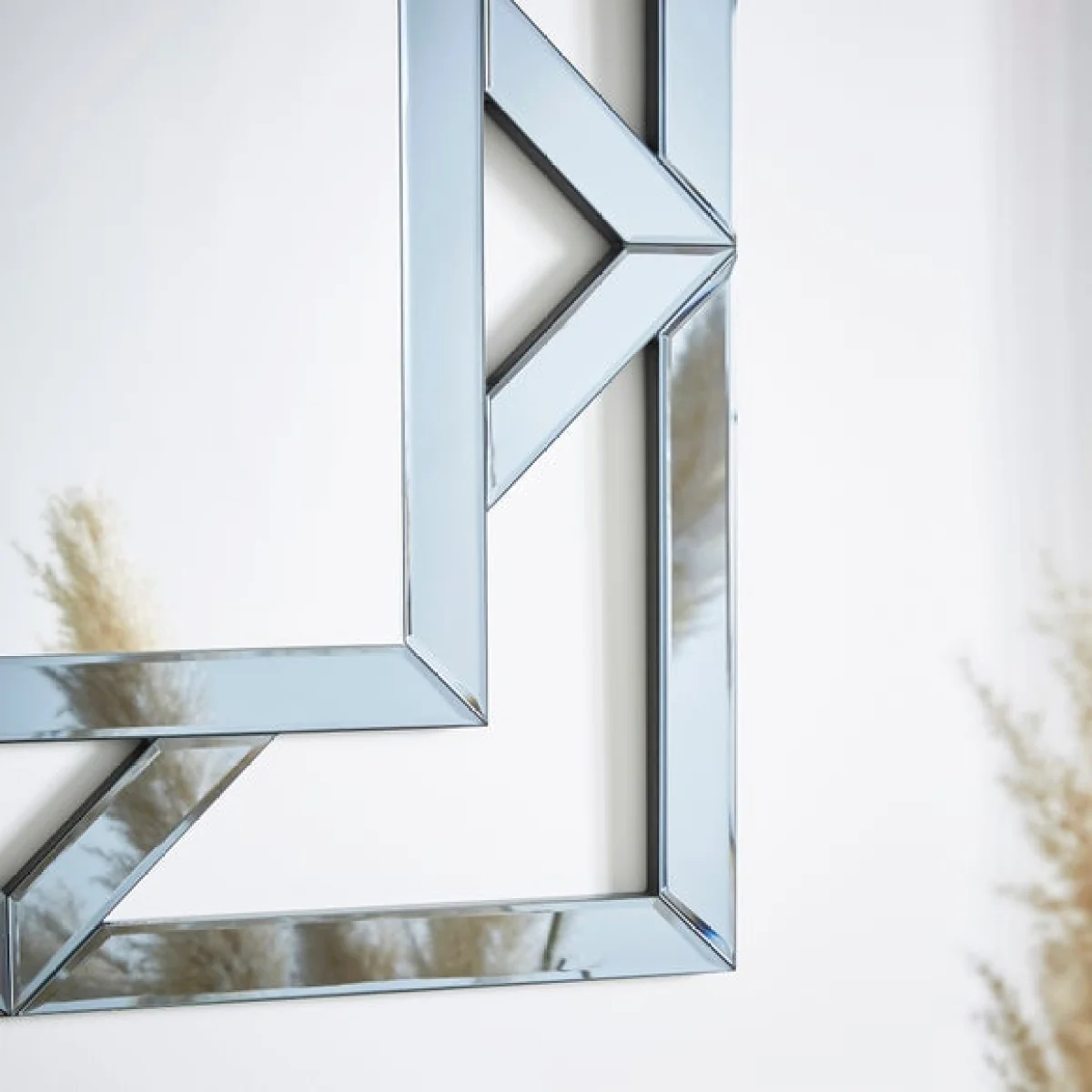 Luxe Geo Mirror, Smoked 70cm Silver – image 2