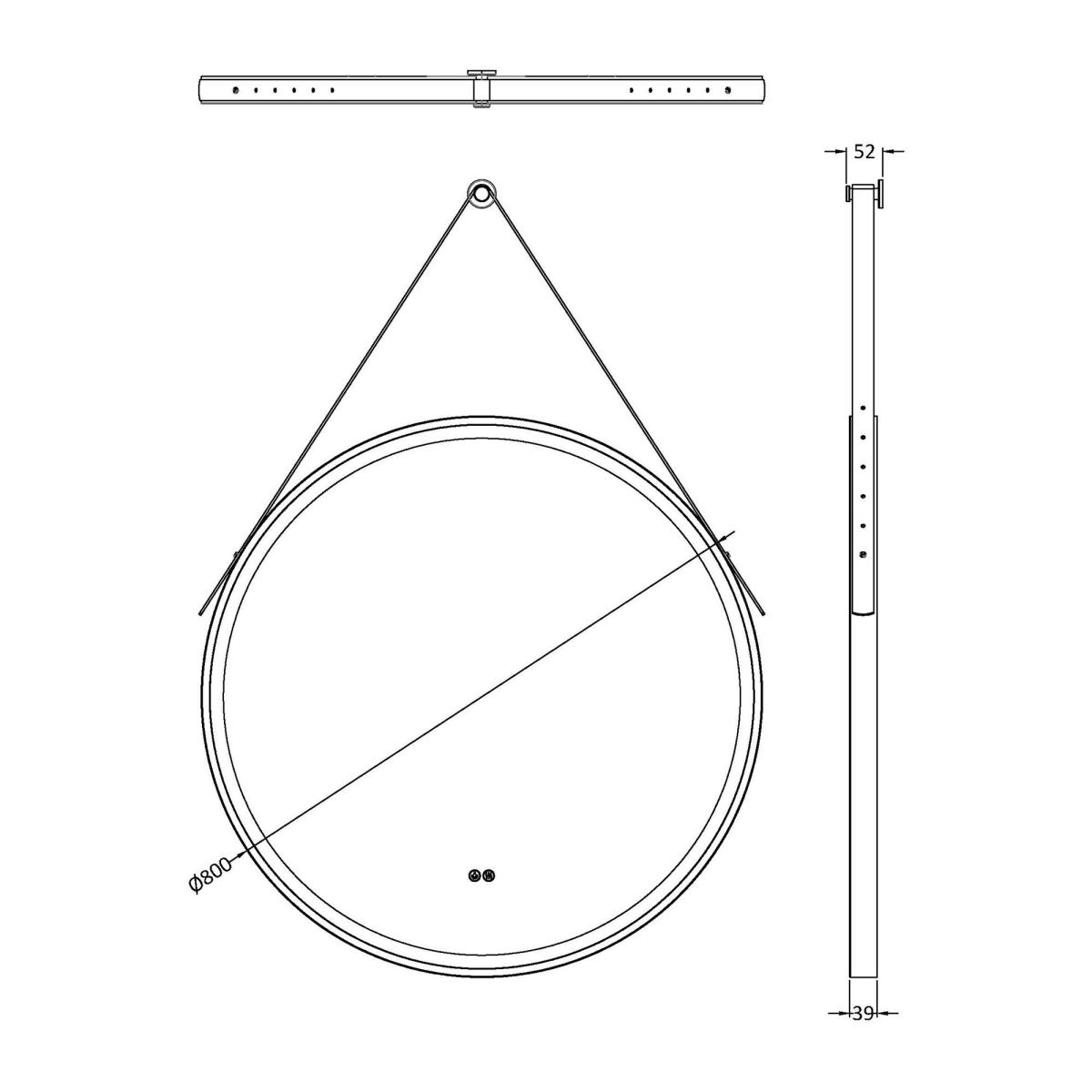 Round Touch LED Wall Mirror – image 4