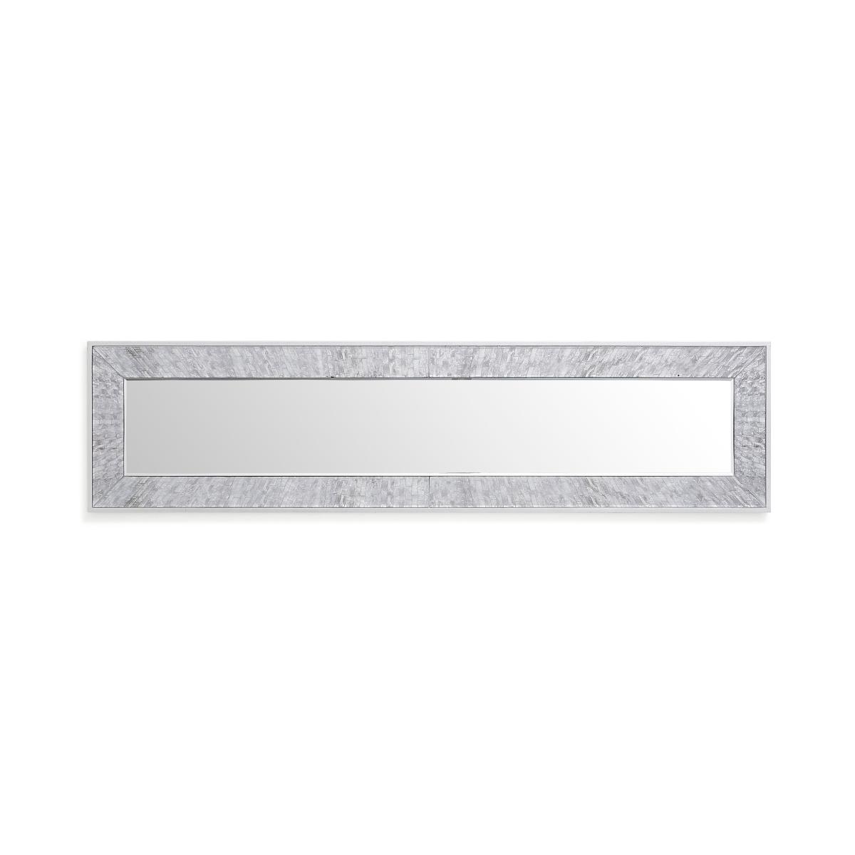 Luxe Tiled Rectangle Panel Wall Mirror Silver – image 3