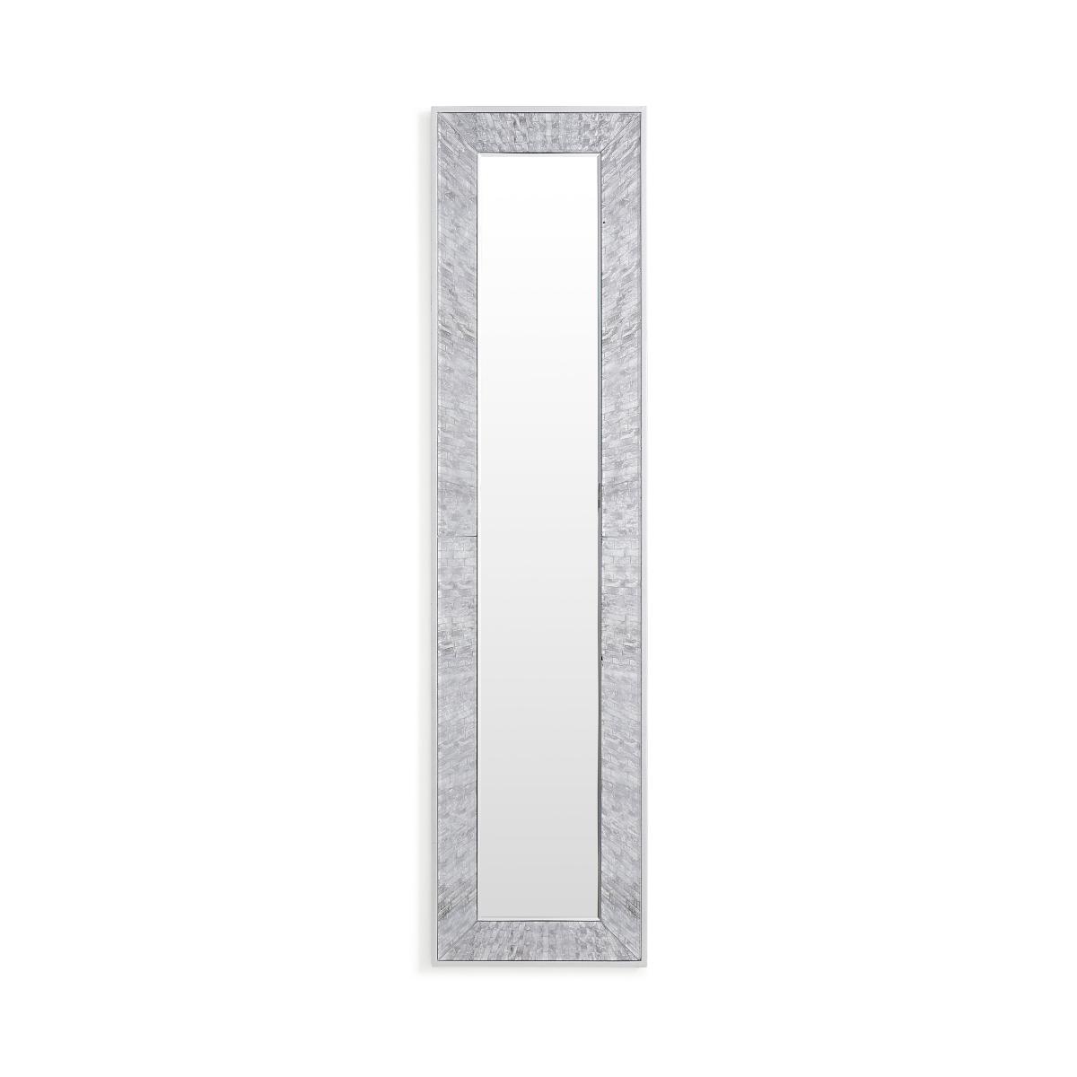 Luxe Tiled Rectangle Panel Wall Mirror Silver – image 4