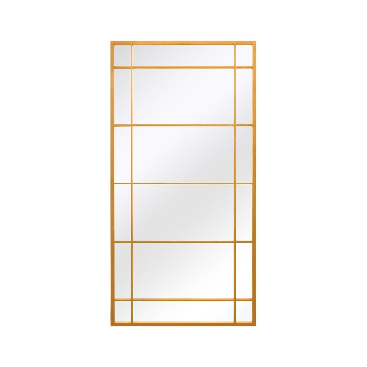 Wabula Window Rectangle Full Length Wall Mirror Gold – image 2