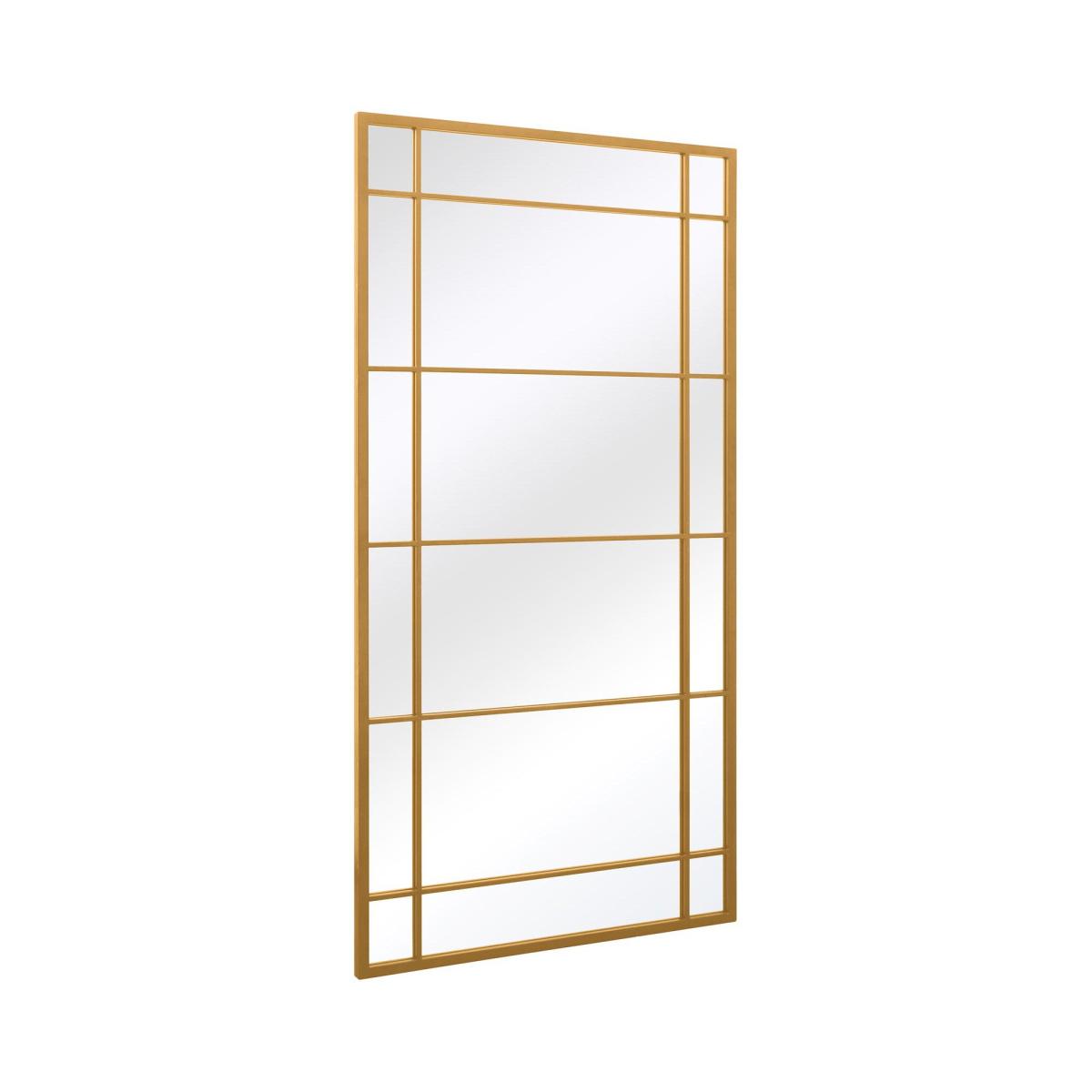 Wabula Window Rectangle Full Length Wall Mirror Gold – image 3