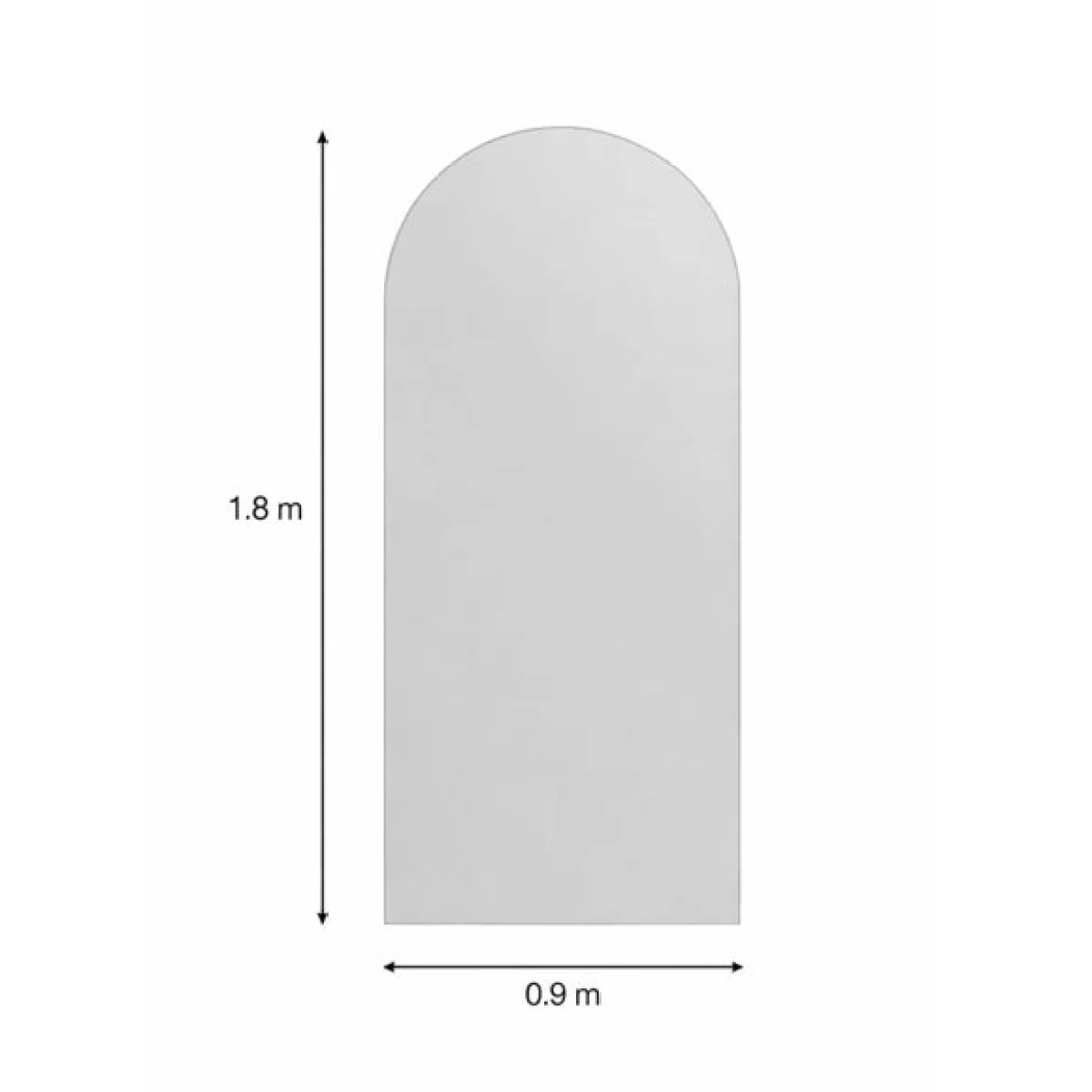 Arcus Frameless Arched Full Length Wall Mirror – image 4