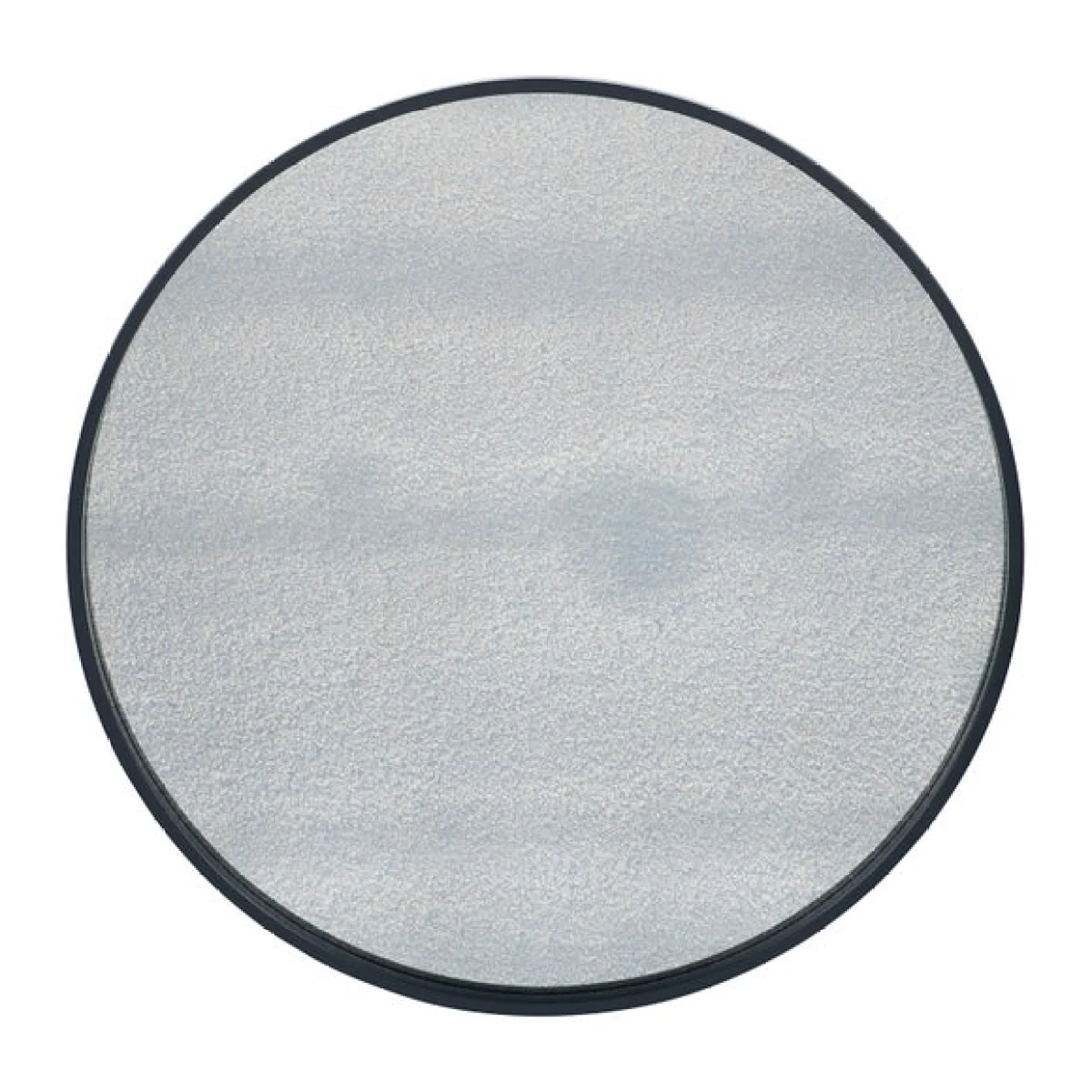 Wood Veneer Round Mirror, Matt Black 74cm Black – image 2