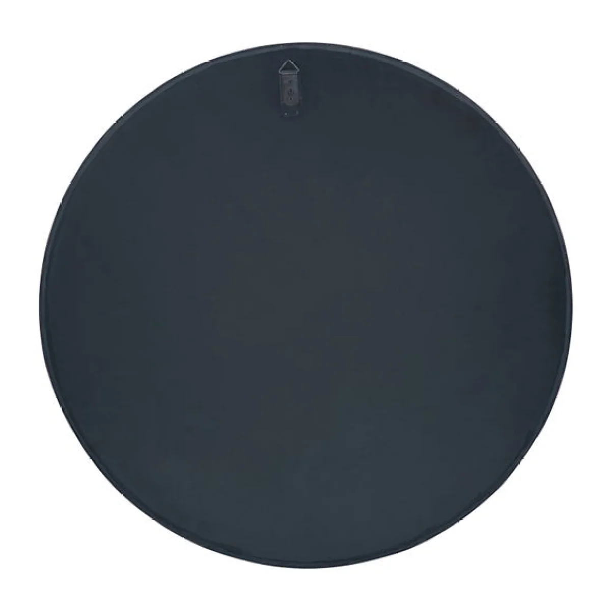 Wood Veneer Round Mirror, Matt Black 74cm Black – image 3
