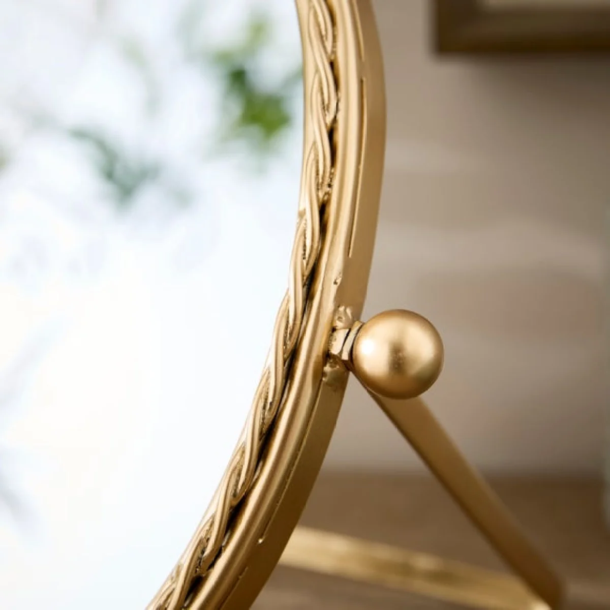 Twisted Frame Oval Dressing Table Mirror – image 2