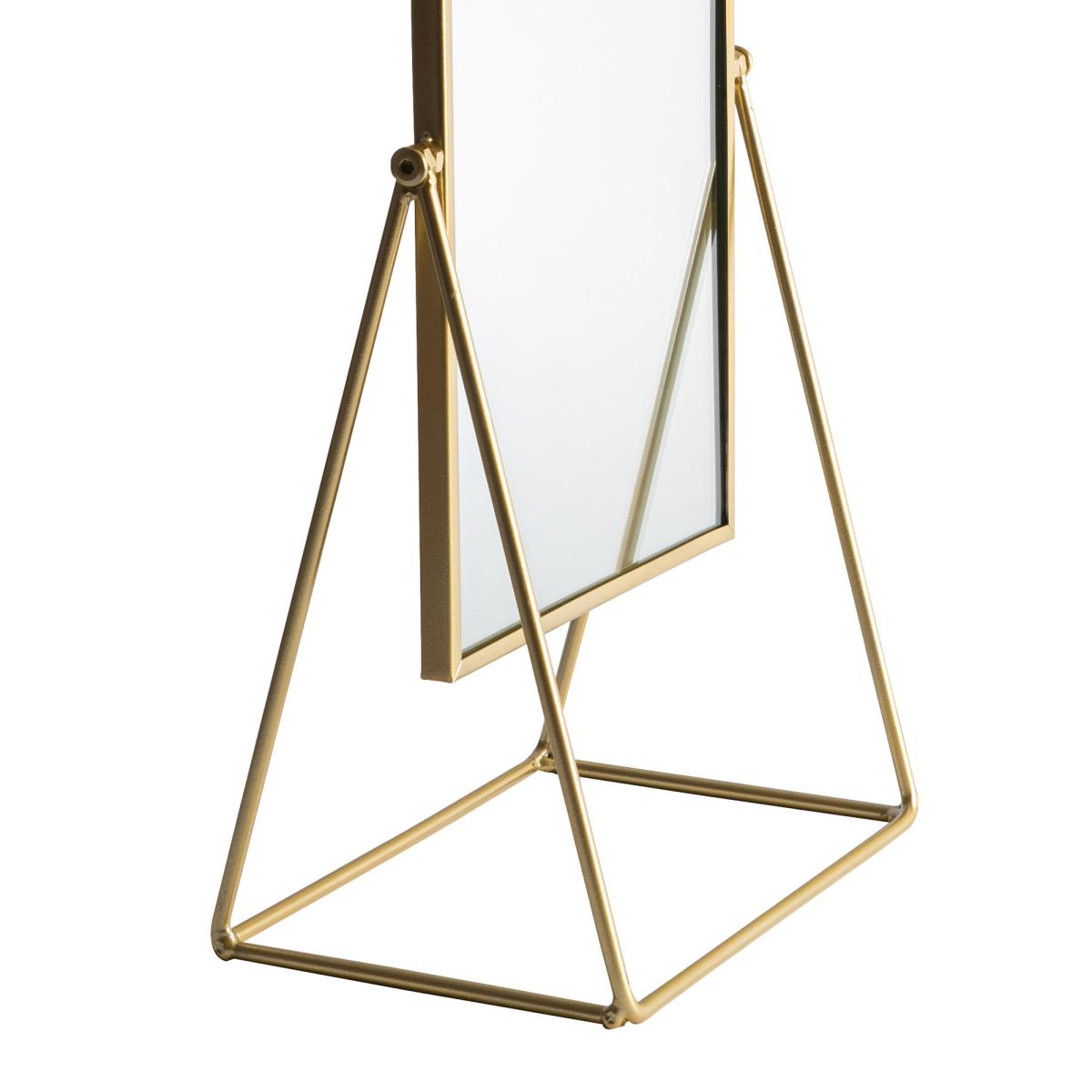 Harbour Housewares Free Standing Dressing Table Mirror Gold – image 3