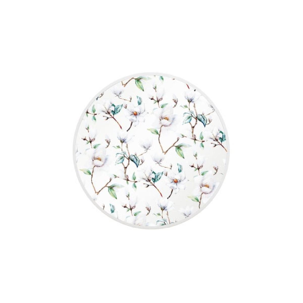 Typis Round White Floral Wall Mirror – image 2