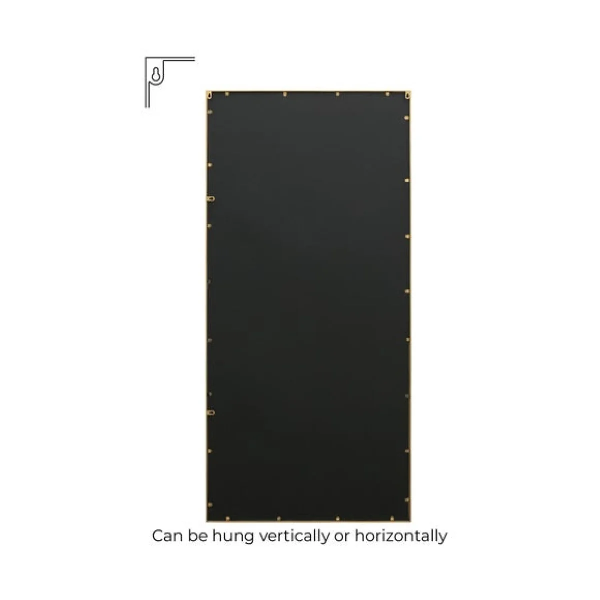 Penestra Contemporary Wall and Leaner Mirror Black – image 4