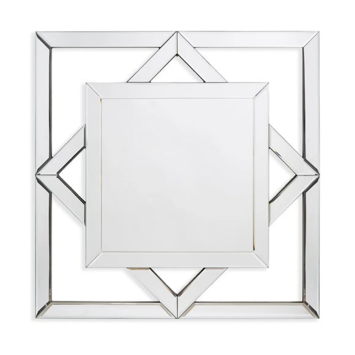 Luxe Geo Mirror, Silver 70cm Silver – image 2