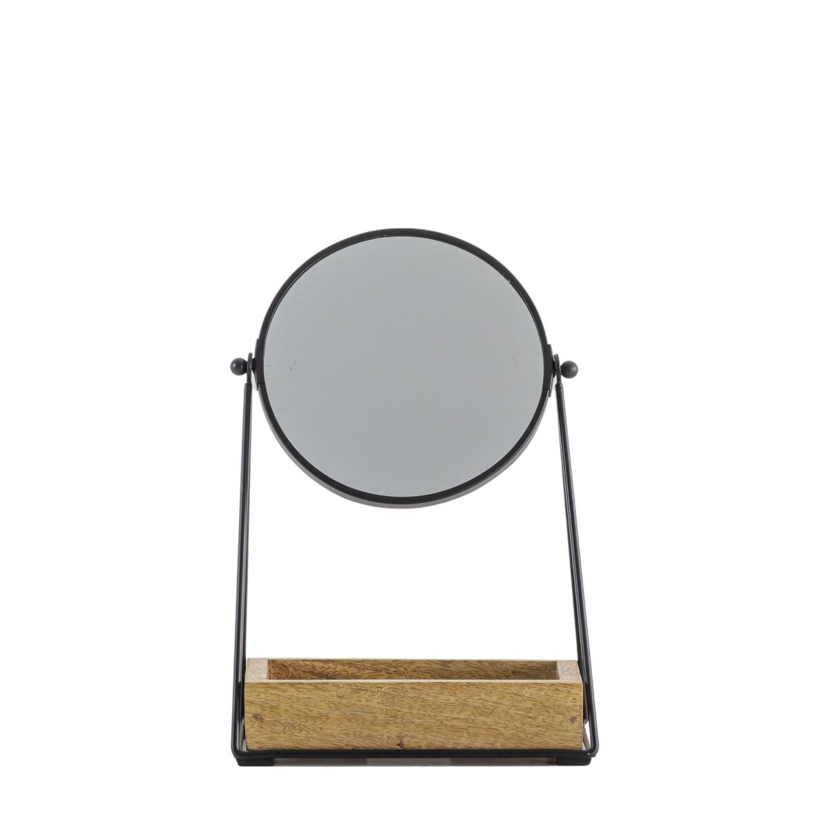 Owen Black Dressing Table Mirror with Tray Black – image 2