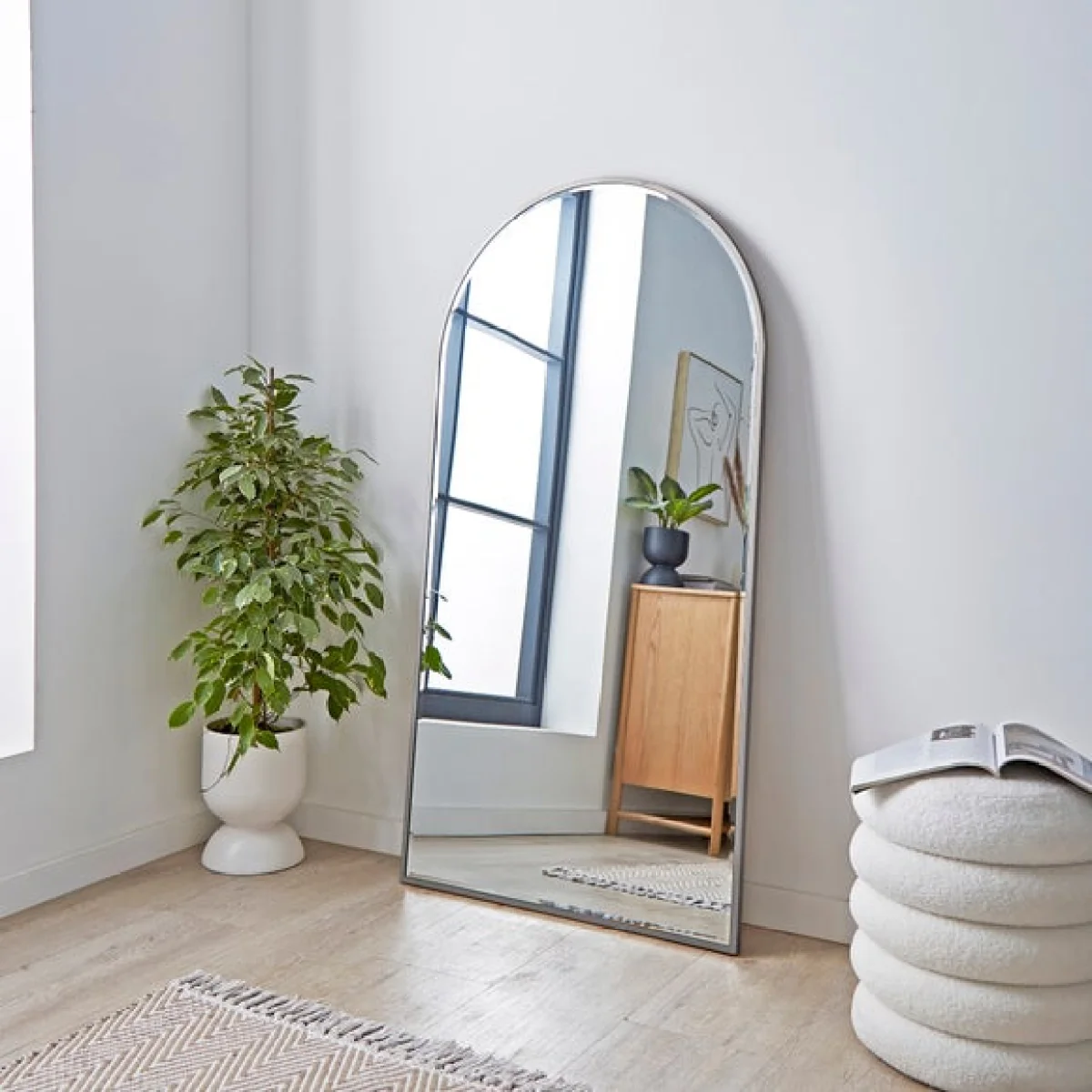 Apartment Arch Leaner Mirror, 75x145cm Grey – image 1