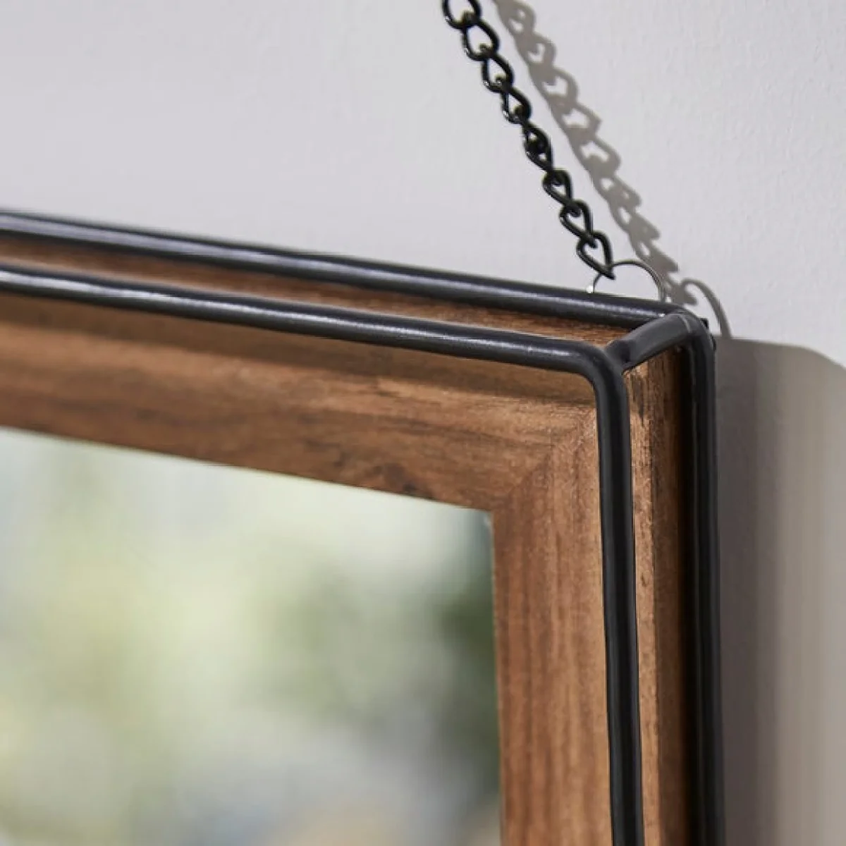 Fulton Hanging Chain Mirror, 30x40cm White – image 2