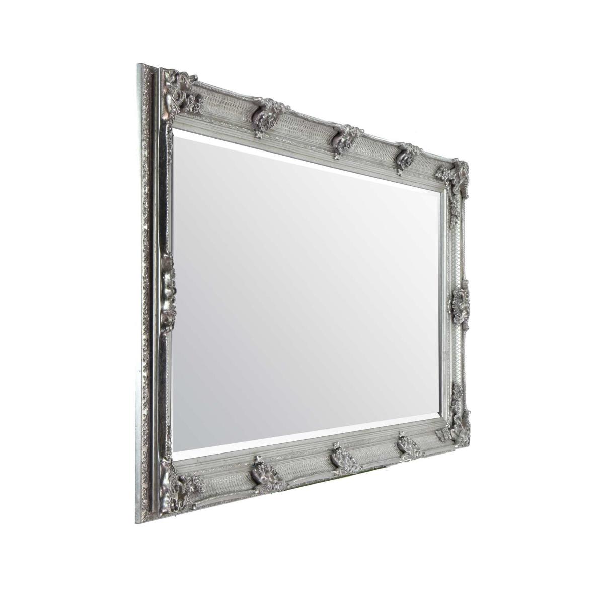 Davenport Ornate Flourish Rectangle Full Length Wall Mirror Silver – image 2