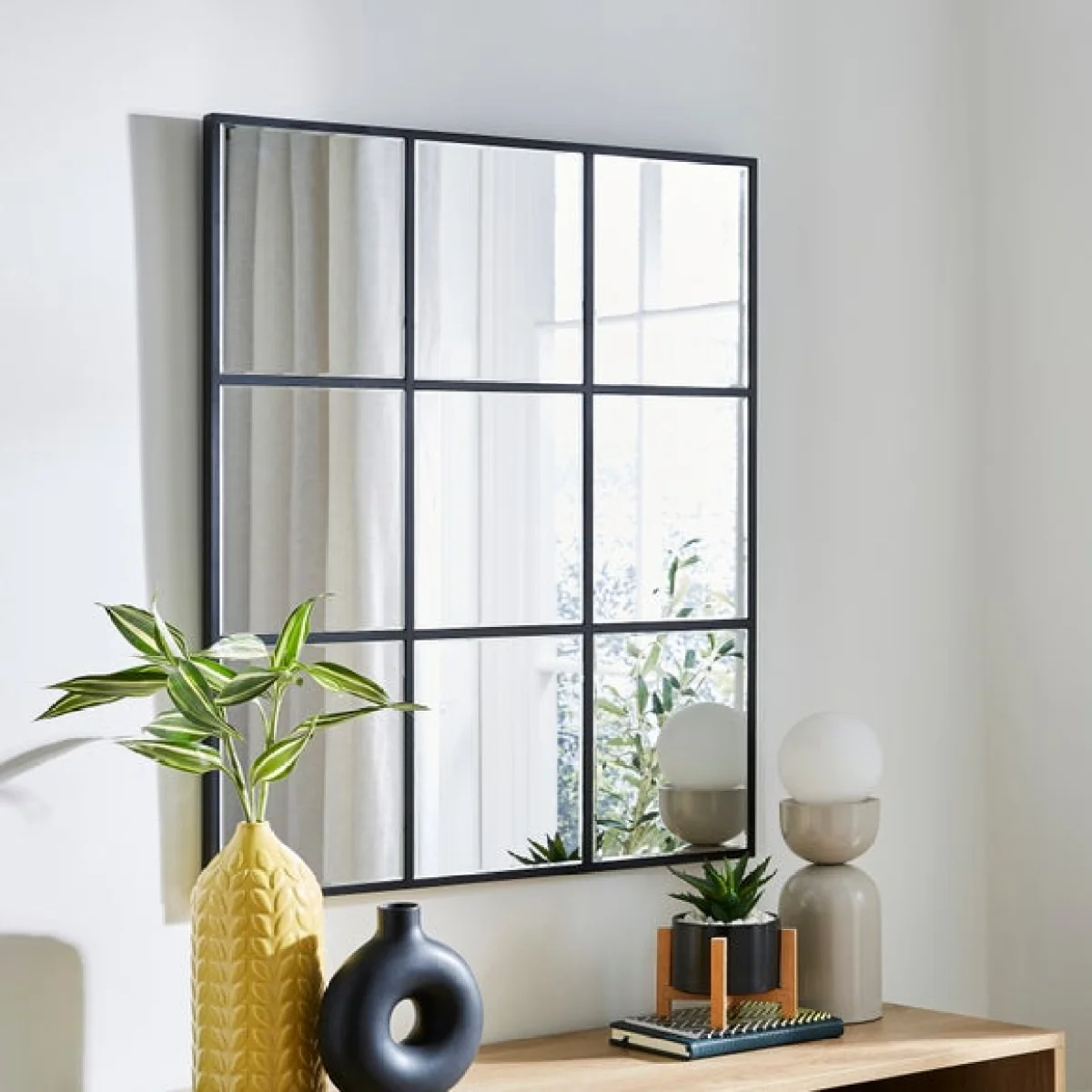 Apartment Window Mirror, Grey 85x70cm Grey – image 2