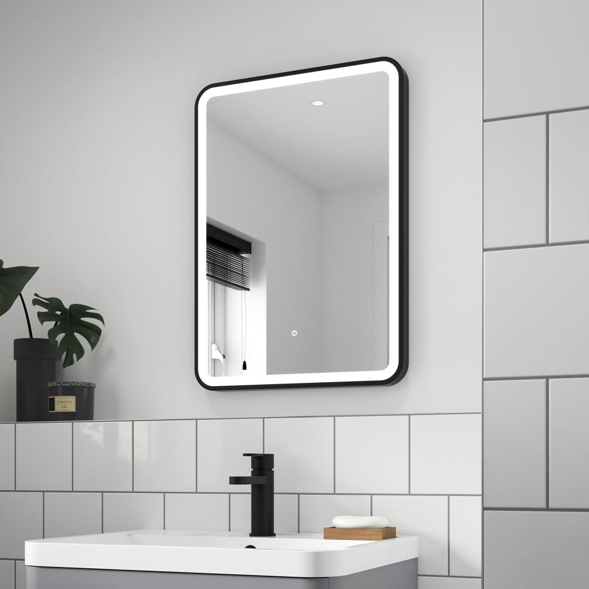 Rectangle Touch LED Framed Wall Mirror – image 2