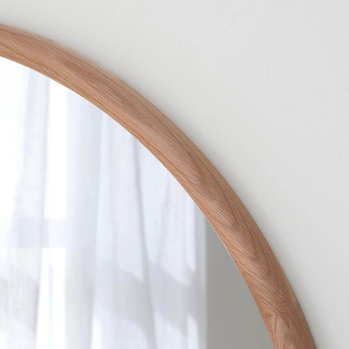 Yearn Solid Oak Arched Full Length Leaner Wall Mirror Natural – image 2