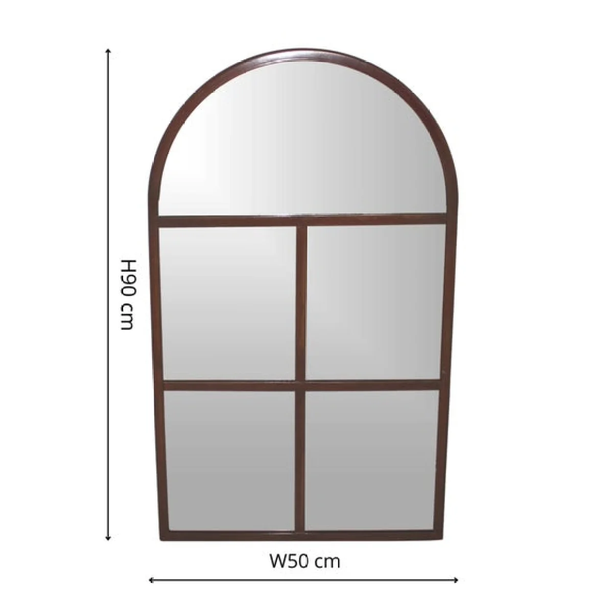 Archway Outdoor Mirror, 90cm x 50cm Rust – image 4