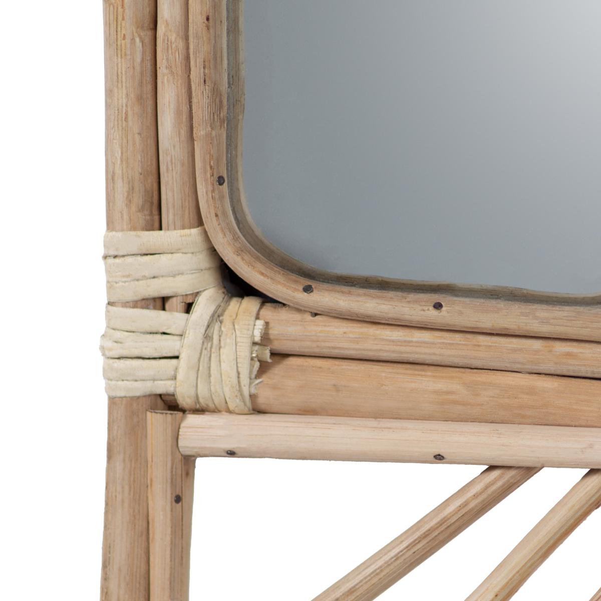 Ouko Rattan Rectangle Wall Mirror – image 2