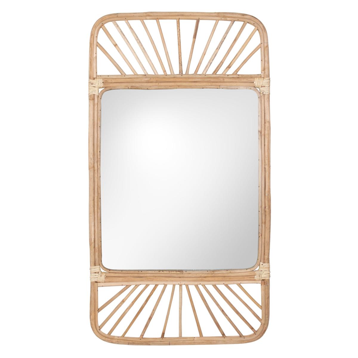 Ouko Rattan Rectangle Wall Mirror – image 4