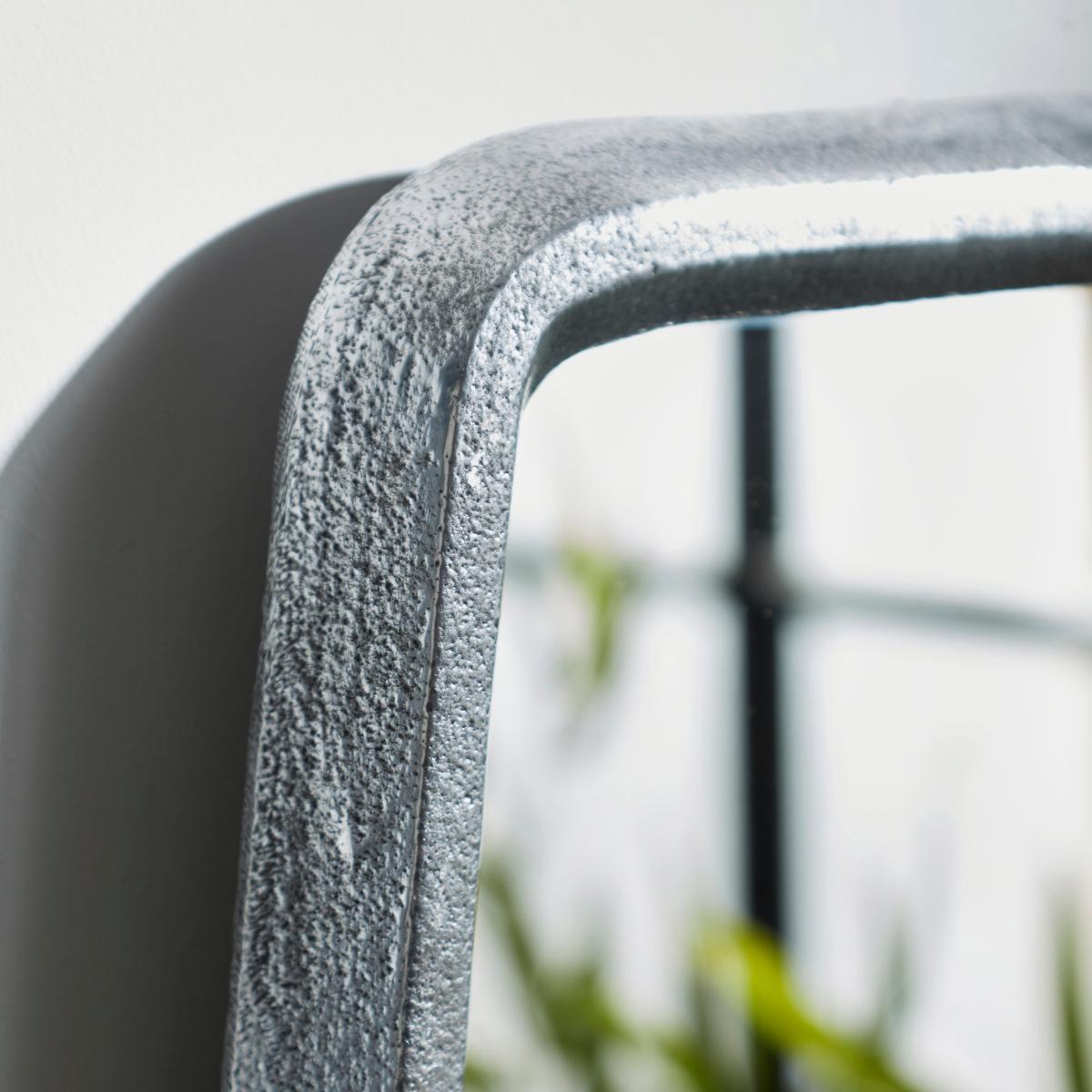 Pewter Metal Full Length Wall Mirror Grey – image 3