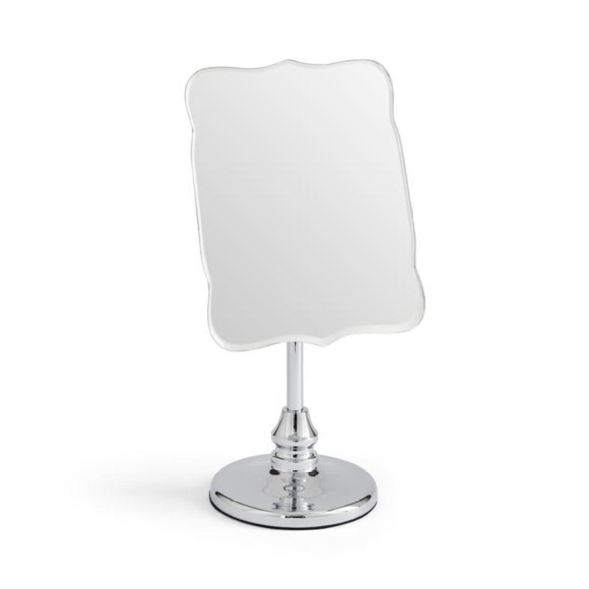 Chrome Scalloped Free Standing Mirror – image 3