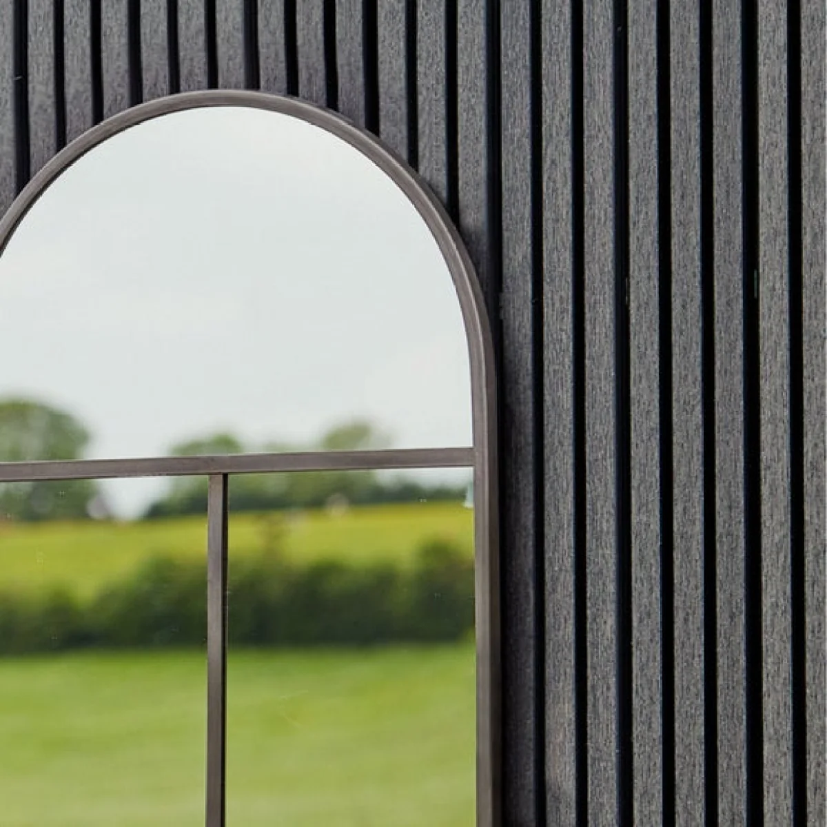 Archway Outdoor Mirror, 90cm x 50cm Black – image 2