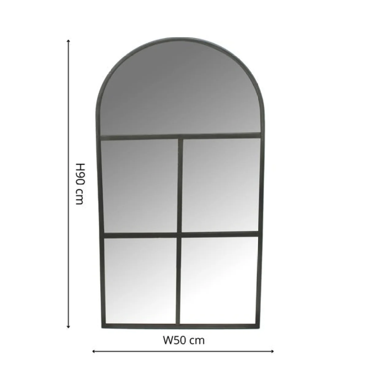 Archway Outdoor Mirror, 90cm x 50cm Black – image 4