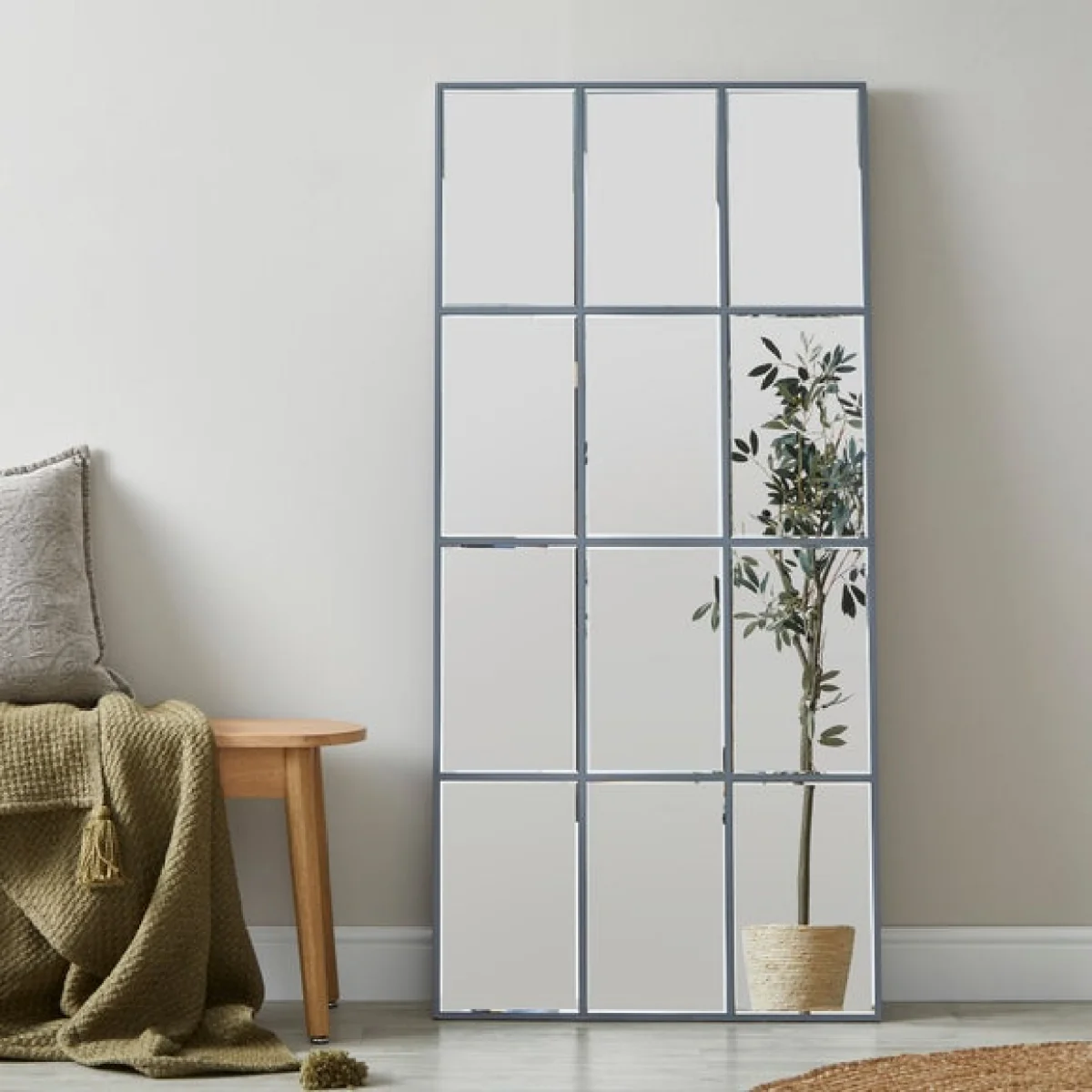Luxe Window Mirror, 65x145cm Grey – image 1