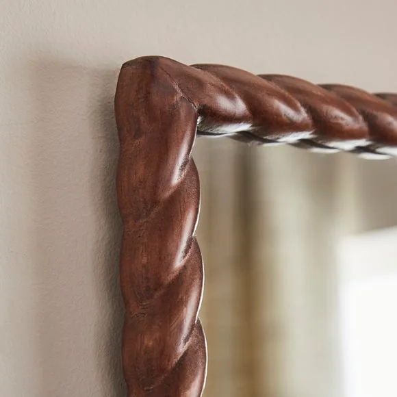 Lucia Twisted Wood Rectangle Full Length Wall Mirror – image 2