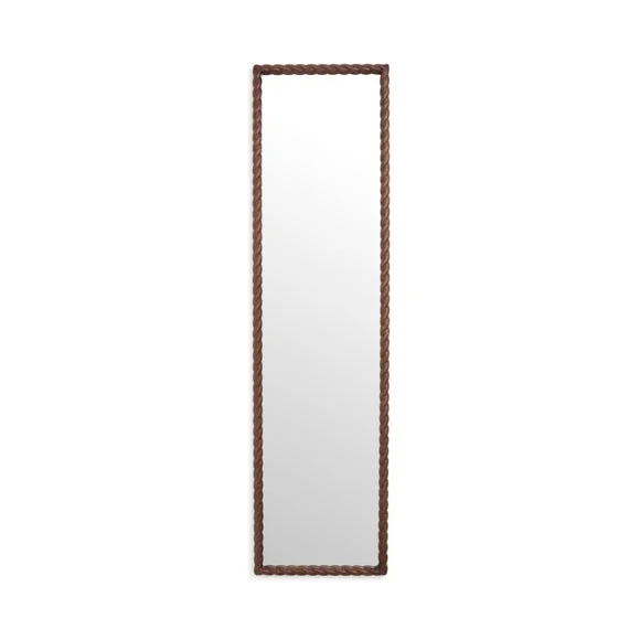 Lucia Twisted Wood Rectangle Full Length Wall Mirror – image 3