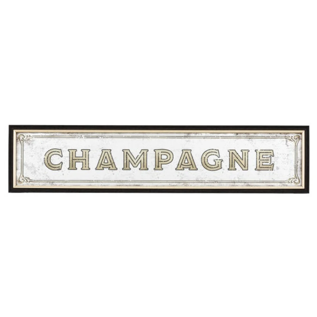 Cedar and Sage Antique Printed Champagne Wall Mirror – image 2