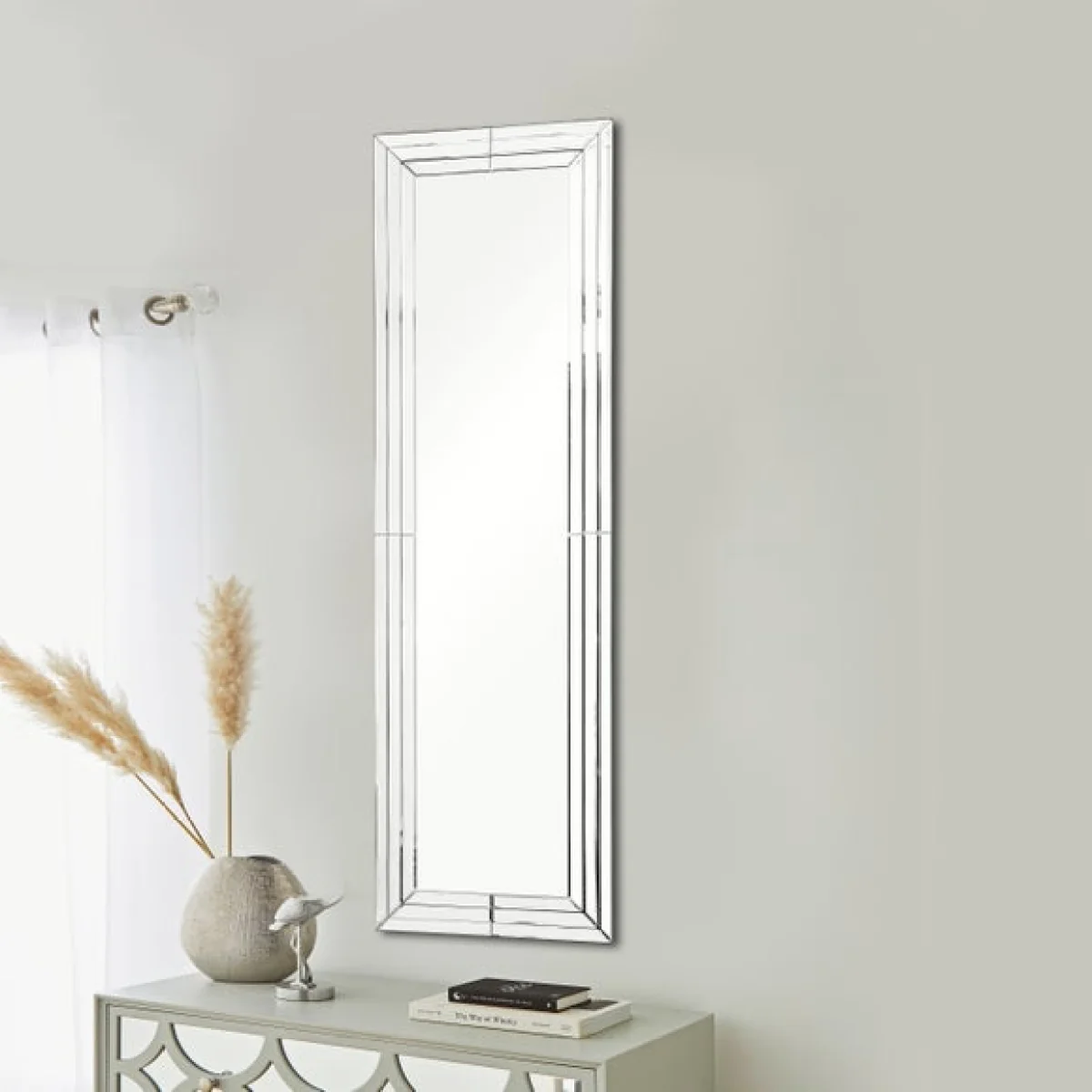 Triple Edge Leaner Mirror, 170x50cm Silver – image 1