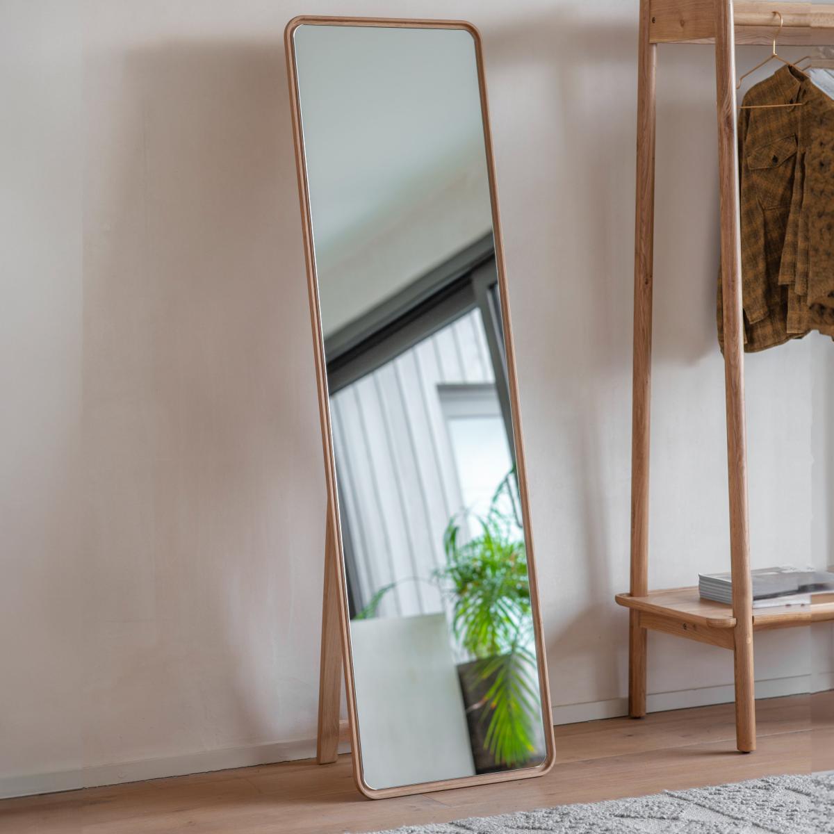 Kalia Cheval Rectangle Full Length Free Standing Mirror Natural – image 1