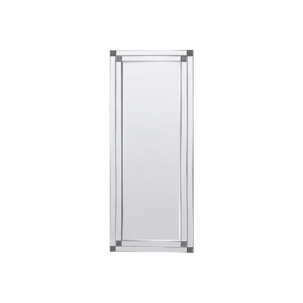 Grey Corner Detail Double Border Leaner Mirror - Home Accessories - In Time for Christmas – image 1