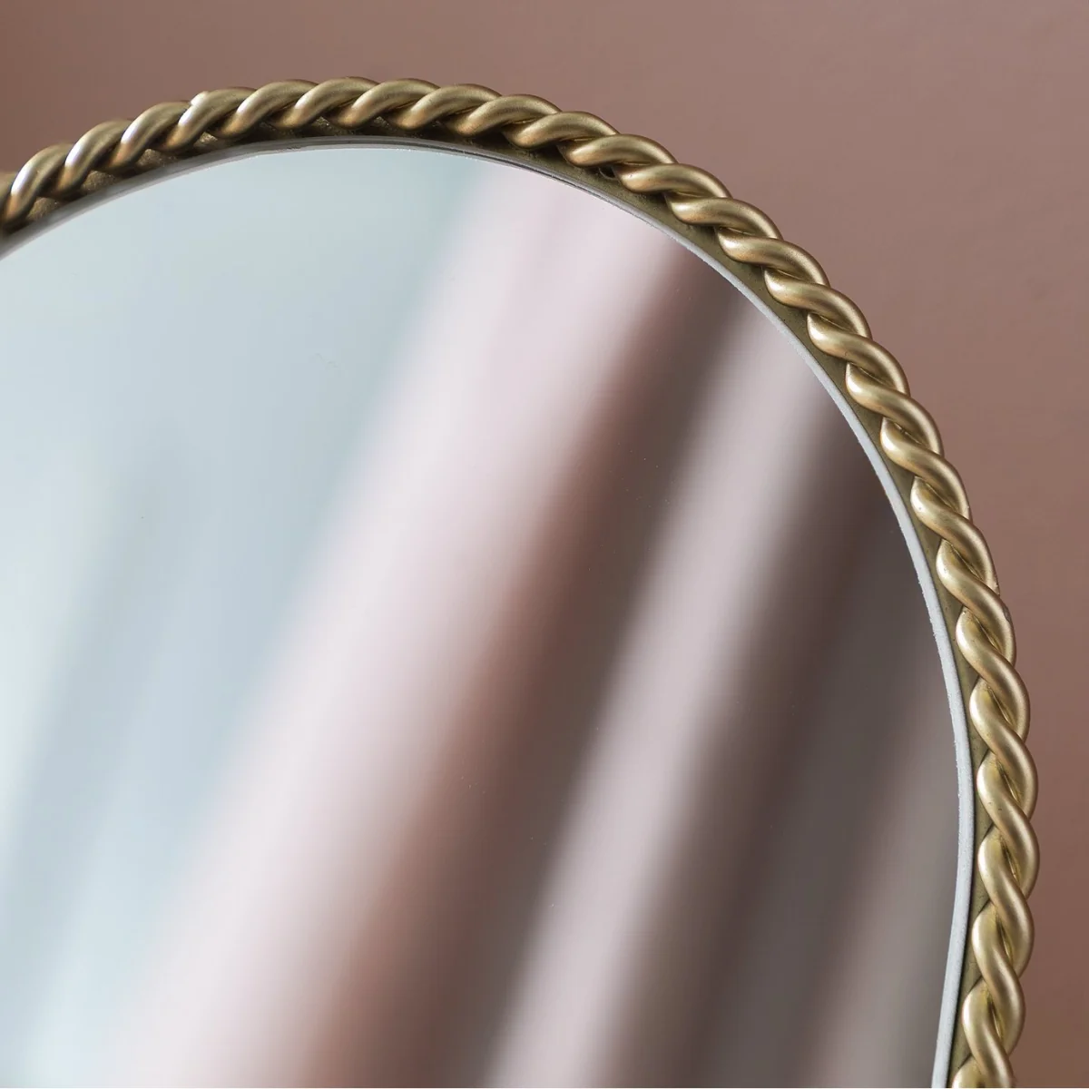 Habitat Gold Rope Twist Arch Dressing Table Mirror - 16x21cm – image 2