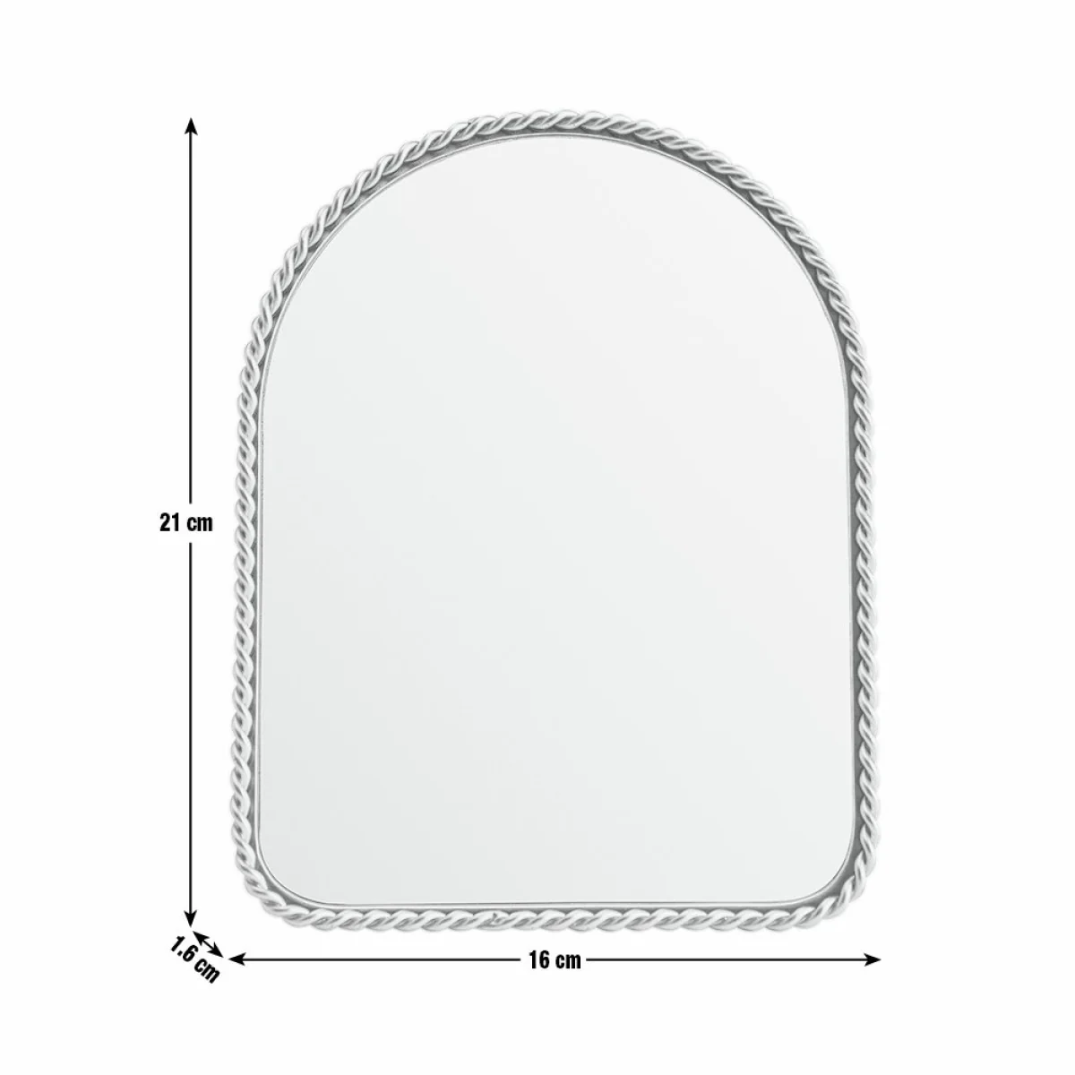 Habitat Gold Rope Twist Arch Dressing Table Mirror - 16x21cm – image 6