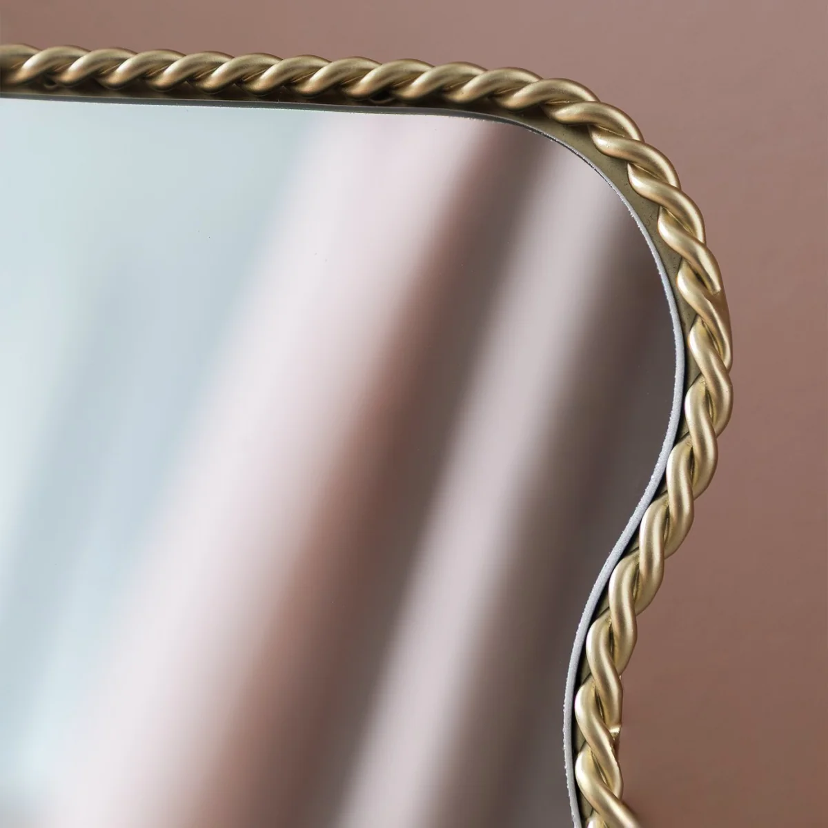 Habitat Gold Rope Twist Dressing Table Mirror - 21x16cm – image 2