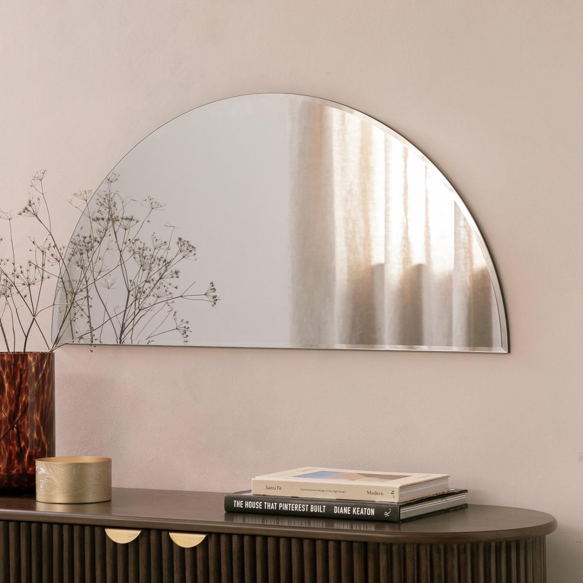Habitat Frameless Half Circle Wall Mirror - 45x90cm – image 2