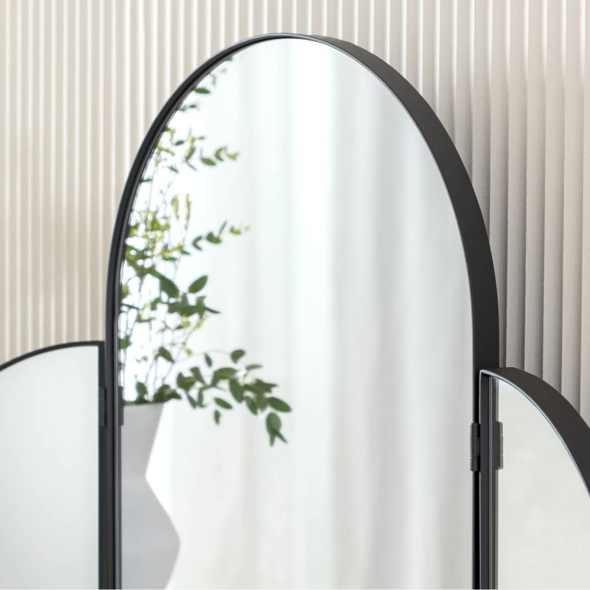 Habitat Black Folding Arch Dressing Table Mirror - 70x50cm – image 2