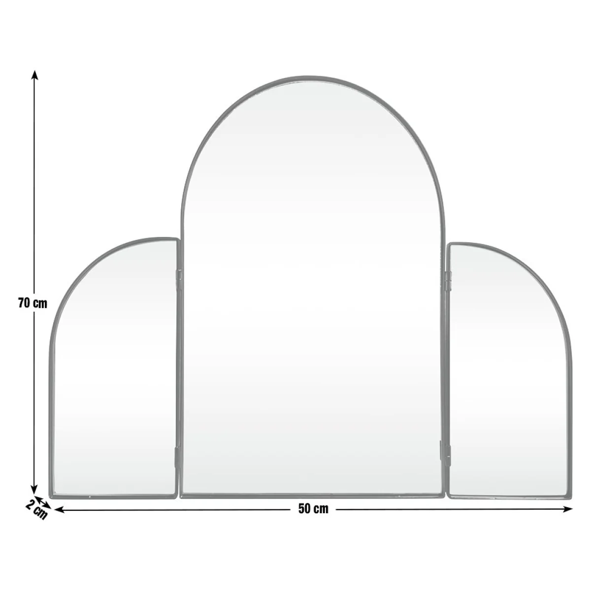 Habitat Black Folding Arch Dressing Table Mirror - 70x50cm – image 5