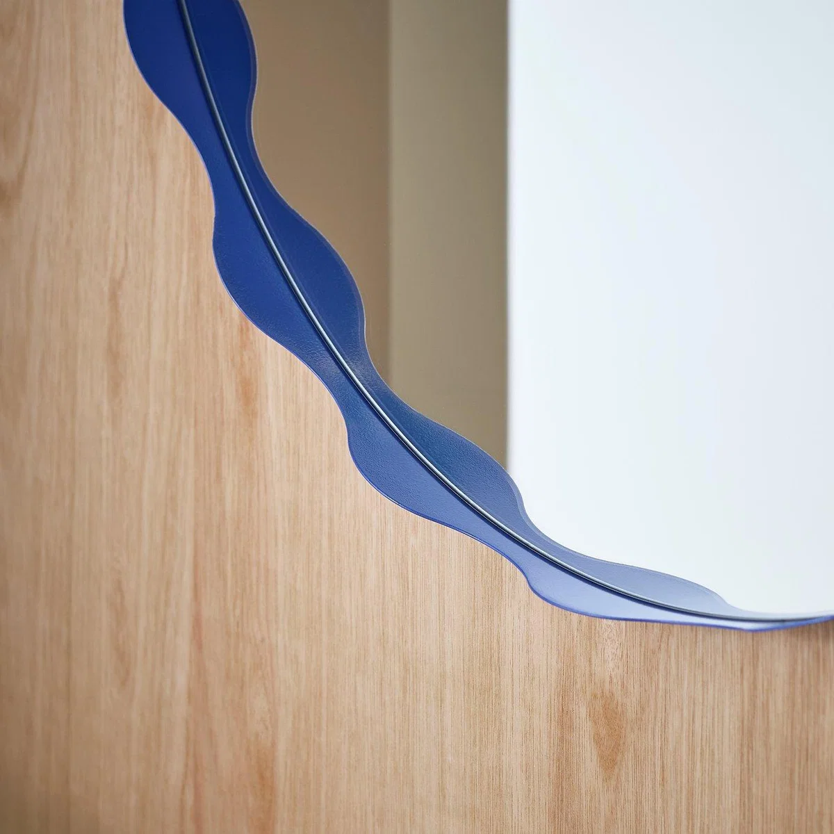 Habitat Blue Round Wall Mirror - 60x60cm – image 1